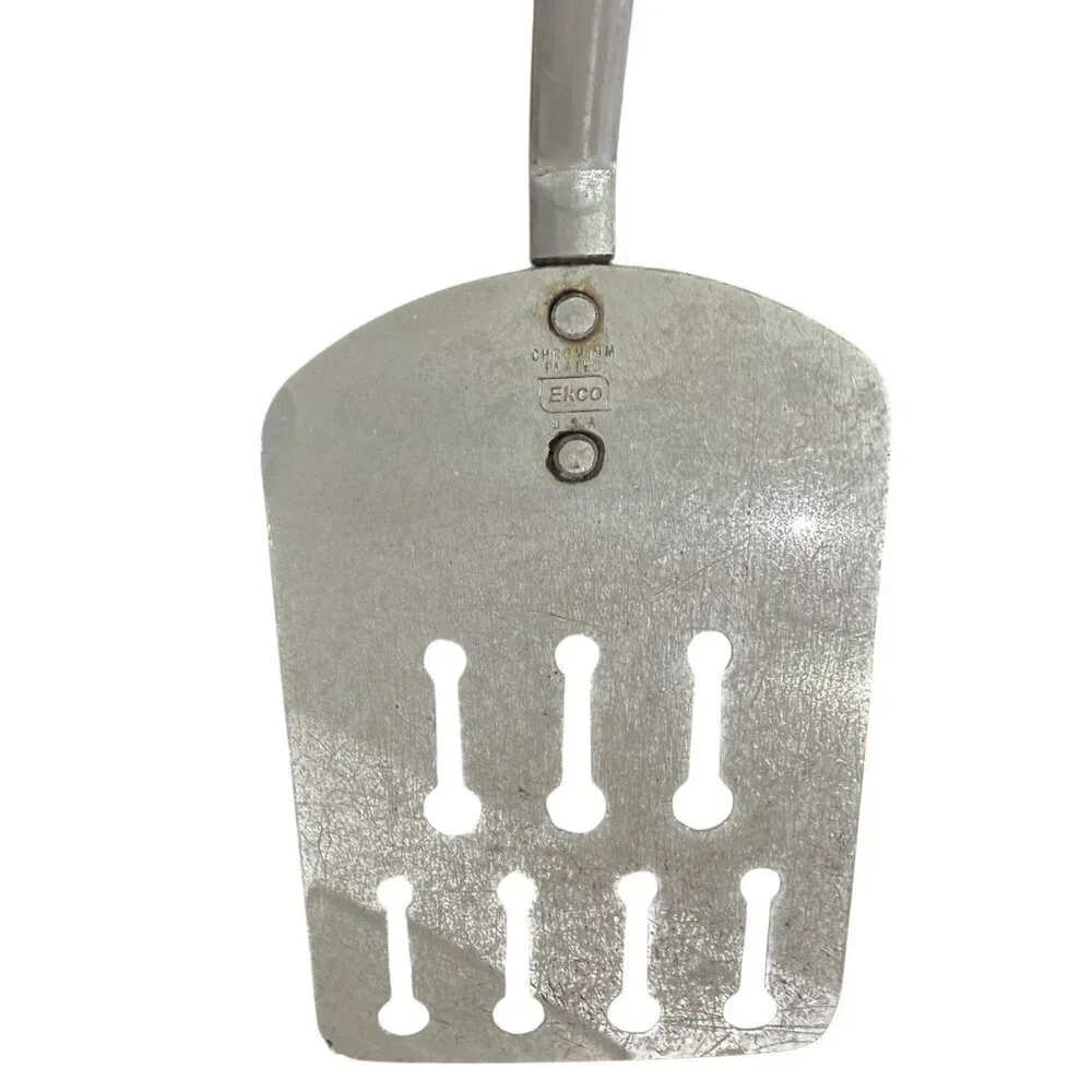 Vintage Metal Soatula And Ladle USA Stainless Steel